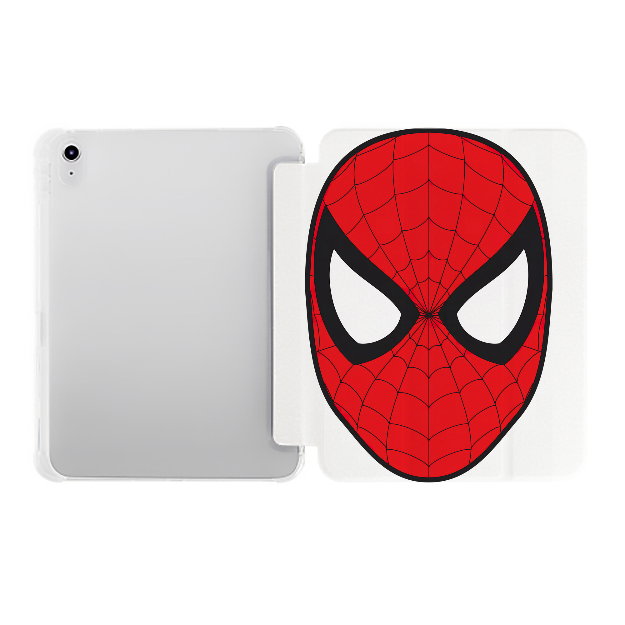 （画像用） Spider Man スパイダーマン IPad ケース ペン収納付き 三つ折りスタンド PUレザー×シリコン 対応機種9.5/10.5/10.9インチ